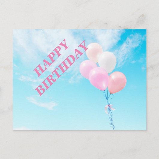 Kleurrijke Ballonnen Vliegen Briefkaart (Voorkant)