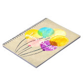 Kleurrijke ballonnen voor waterverf notitieboek (Linkerzijde)