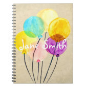 Kleurrijke ballonnen voor waterverf notitieboek (Voorkant)