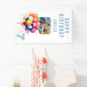 Kleurrijke Ballonnen Waterverf Foto Verjaardagsfee Spandoek (Insitu)