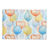 Kleurrijke ballonnen: waterverf naadloos patroon. kussensloop (Achterkant)