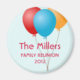 Kleurrijke ballonnen zomer familie reünie custom magneet