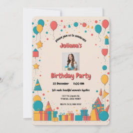 Kleurrijke Ballons en Geschenken Gepersonaliseerde Kaart