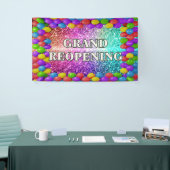 Kleurrijke Ballons Grand Reopening banner voor win (Beurs)