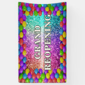 Kleurrijke Ballons Grand Reopening banner voor win (Verticaal)