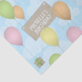 Kleurrijke Ballons Verjaardag Patroon Tissue Paper Tissuepapier (Detail)