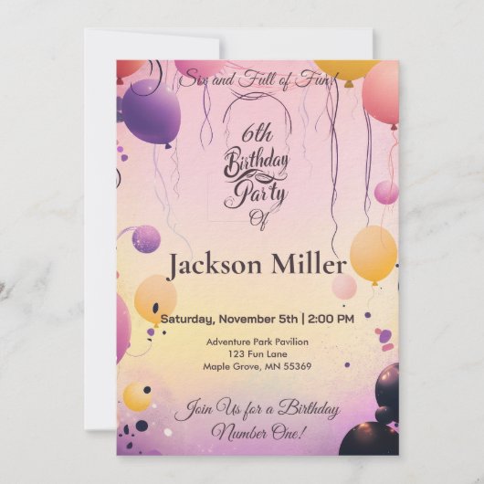 Kleurrijke ballonverjaardag met Schattige Capybara Kaart (Voorkant)