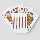 Kleurrijke balpen set pokerkaarten (Achterkant)
