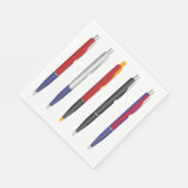 Kleurrijke balpen set servet (Hoek)