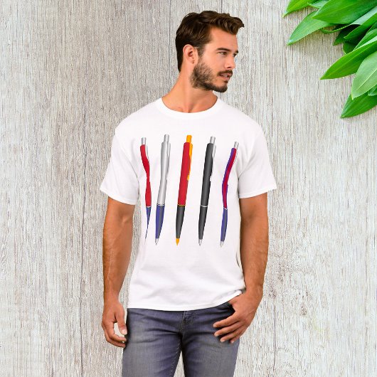 Kleurrijke balpen set t-shirt