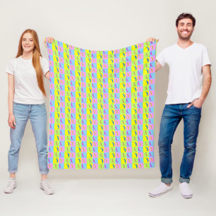 Kleurrijke Bananenpatroon in de Stijl van de Pop K Fleece Deken