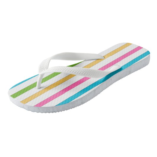 Kleurrijke band van Teenslippers (Schuin)