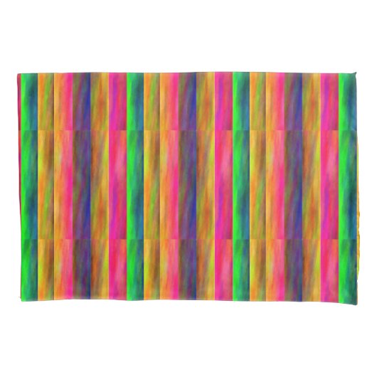 kleurrijke banden kussensloop (Voorkant-Links)