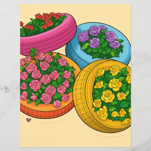 Kleurrijke Bandenplanters – Helder Bloementuin Flyer