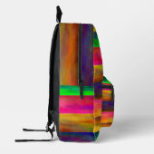 Kleurrijke bands bedrukte rugzak (Links)
