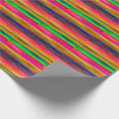 Kleurrijke bands cadeaupapier (Hoek)