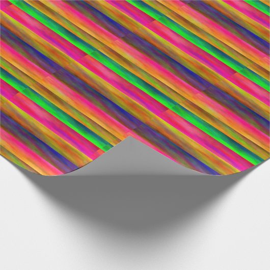 Kleurrijke bands cadeaupapier (Hoek)