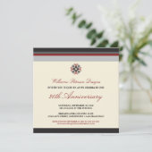 Kleurrijke Bands Corporate Event Invitation (zwart Kaart (Staand voorkant)