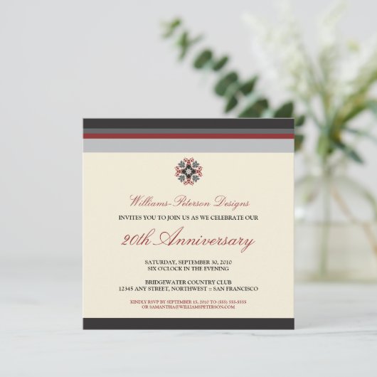 Kleurrijke Bands Corporate Event Invitation (zwart Kaart (Staand voorkant)