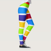 Kleurrijke Bands Mardi Gras Feestelijk Leggings (Rechts)