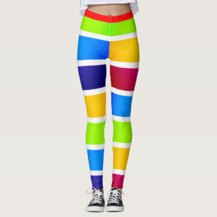 Kleurrijke Bands Mardi Gras Feestelijk Leggings