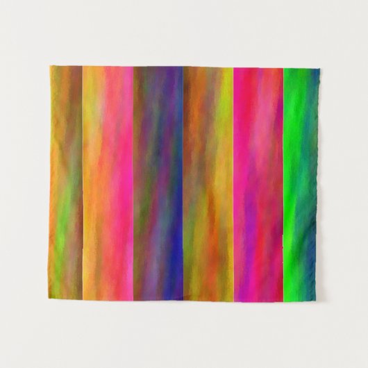 Kleurrijke bands wandkleed (Voorkant (horizontaal))