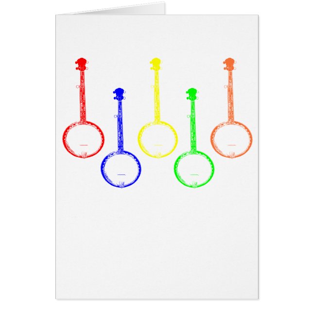 kleurrijke banjos (Voorkant)