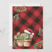 Kleurrijke Banner Mexicaanse Cactus Kerstmis Fiest Kaart (Achterkant)