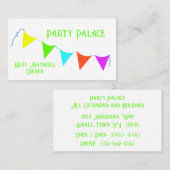 Kleurrijke Banner Party Planner Visitekaartje (Voorkant / Achterkant)