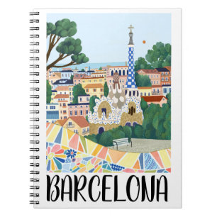 Kleurrijke Barcelona Spanje City Uitzicht Notitieboek