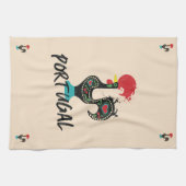 Kleurrijke Barcelos Haan, Portugees Symbool Decor Theedoek (Horizontaal)