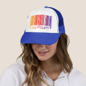 Kleurrijke Barcode Dop Trucker Pet (In situ)