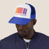 Kleurrijke Barcode Dop Trucker Pet (In situ)