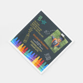 Kleurrijke basisschool afstudeerplechtigheid servet (Hoek)