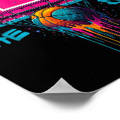 Kleurrijke Basketbal Druppelende Kleur Splash Hoop Poster (Hoek)