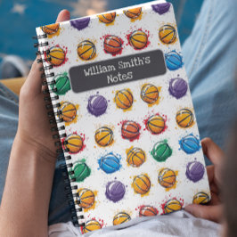Kleurrijke Basketbal Kinderen Terug naar School Notitieboek