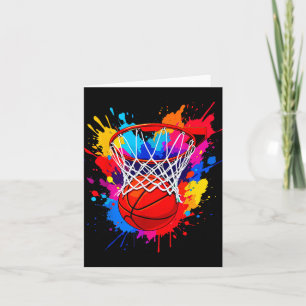 Kleurrijke Basketbal Kleur Splaie Dye Hoop Net Gra Kaart