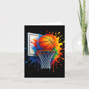 Kleurrijke Basketbal Streetstyle Met Graffiti Drui Kaart