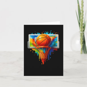 Kleurrijke basketbal tie-dye kleur spat Top Kaart