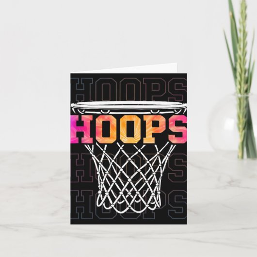 Kleurrijke Basketball Hoop Mannen & amp; Vrouwen H Kaart (Voorkant)