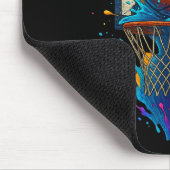 Kleurrijke Basketball Slam Dunk Splash Hoop Backbo Muismat (Hoek)