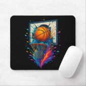 Kleurrijke Basketball Slam Dunk Splash Hoop Backbo Muismat (Met muis)