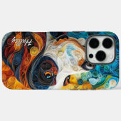 Kleurrijke Basset Hound Portret Case-Mate iPhone Case (Achterkant (horizontaal))