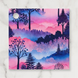 Kleurrijke Batik Bos Kunst Cadeaublaadjes Bedankjes Labels