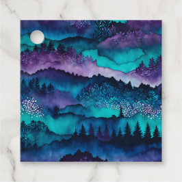 Kleurrijke Batik Bos Kunst Cadeautags Bedankjes Labels