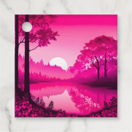 Kleurrijke Batik Bos Kunst Cadeautags Bedankjes Labels