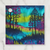 Kleurrijke Batik Forest Art Gift Labels (Voorkant)