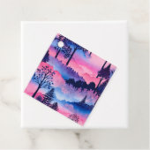 Kleurrijke Batik Forest Art Gift Labels (In situ)