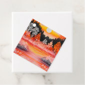 Kleurrijke Batik Forest Art Gift Labels (In situ)