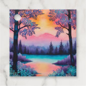 Kleurrijke Batik Forest Art Gift Labels (Voorkant)